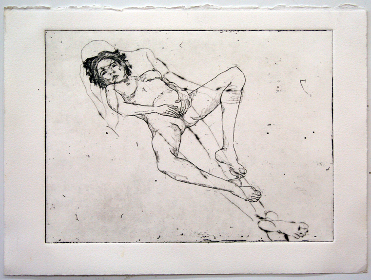 Phantom Lover etching, aquatint, drypoint enlarged